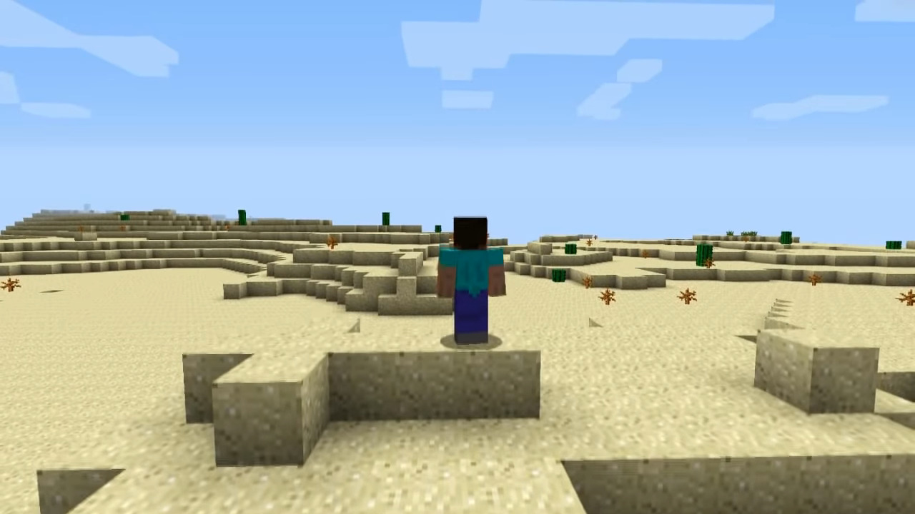 Steve standing in the middle of the image looking out into a large desert