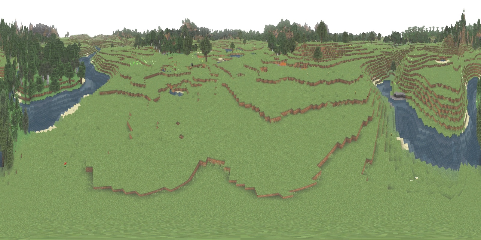 The Super Smash Bros Minecraft Plains map